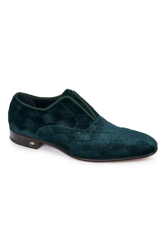 Mauri 4886 Designer Eucalipto Green Fabric Grazia Loafers (MA4813)