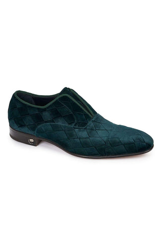 Mauri 4886 Designer Eucalipto Green Fabric Grazia Loafers (MA4813)-AmbrogioShoes
