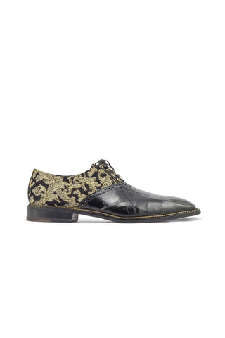 Mauri 4936 Smooth Alligator & Didier Fabric Oxfords (MA5361)
