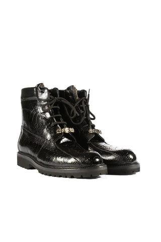 Mauri 4949 Hawk Exotic Ostrich Skin Boots (MA5273)-AmbrogioShoes