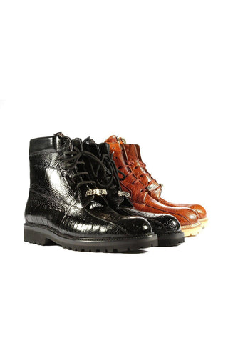 Mauri 4949 Hawk Exotic Ostrich Skin Boots (MA5273)-AmbrogioShoes