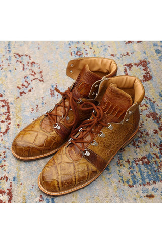 Mauri 4963 Pathfinder Alligator & Ostrich Boots-AmbrogioShoes