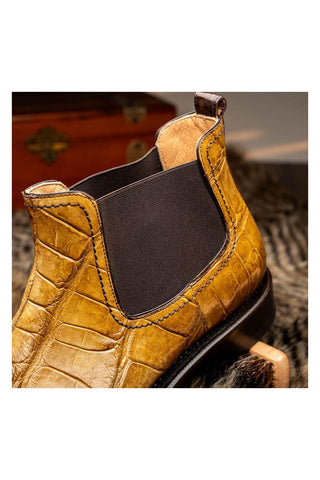 Mauri 4964/1 Exotic Alligator Chelsea Boots (MA5635) (Made to Order)-AmbrogioShoes