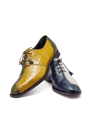 Mauri 4975 Two Face Exotic Alligator Skin Oxfords (MA5317)-AmbrogioShoes