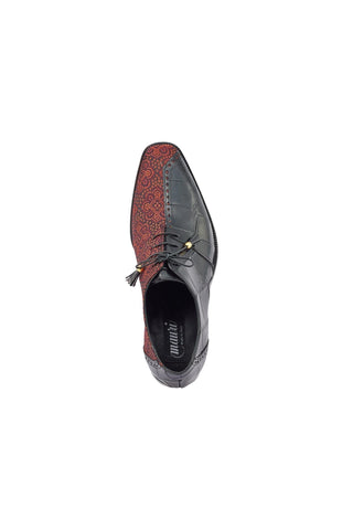 Mauri 4975/2 Two Face Exotic Alligator Skin & Matahari Fabric Oxfords (MA5400)-AmbrogioShoes