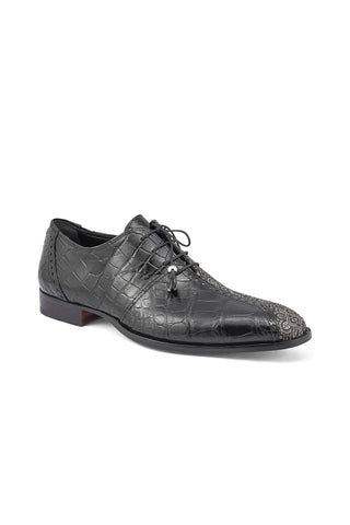 Mauri 4975/2 Two Face Alligator Skin & Matahari Fabric Oxfords (MA5400)