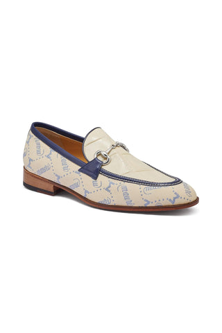 Mauri 4983 Bahamas Exotic Alligator Skin / Fabric / Calf-Skin Leather Horse-Bit Loafers (MA5302)-AmbrogioShoes