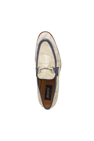 Mauri 4983 Bahamas Exotic Alligator Skin / Fabric / Calf-Skin Leather Horse-Bit Loafers (MA5302)-AmbrogioShoes