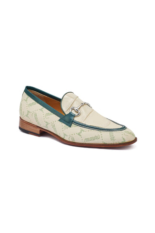 Mauri 4983 Bahamas Exotic Alligator Skin / Fabric / Calf-Skin Leather Horse-Bit Loafers (MA5302)-AmbrogioShoes