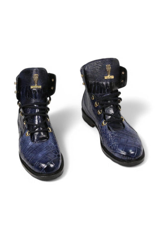 Mauri 4986 Tracker Exotic Alligator / Ostrich Leg Boots (MA5380)-AmbrogioShoes