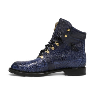 Mauri 4986 Tracker Exotic Alligator / Ostrich Leg Boots (MA5380)(Made to Order)-AmbrogioShoes