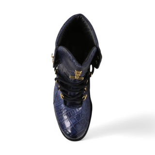 Mauri 4986 Tracker Exotic Alligator / Ostrich Leg Boots (MA5380)(Made to Order)-AmbrogioShoes