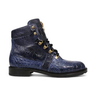 Mauri 4986 Tracker Exotic Alligator / Ostrich Leg Boots (MA5380)(Made to Order)-AmbrogioShoes