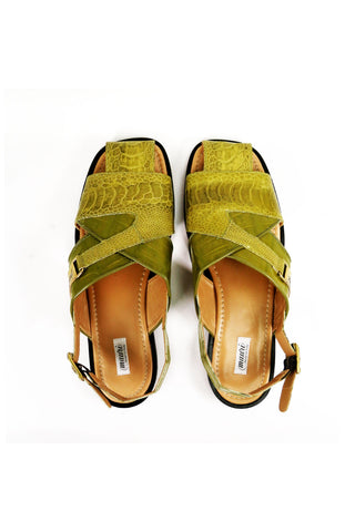 Mauri 5113 Thor Exotic Crocodile Skin & Ostrich Skin Sandals (MA5307)-AmbrogioShoes