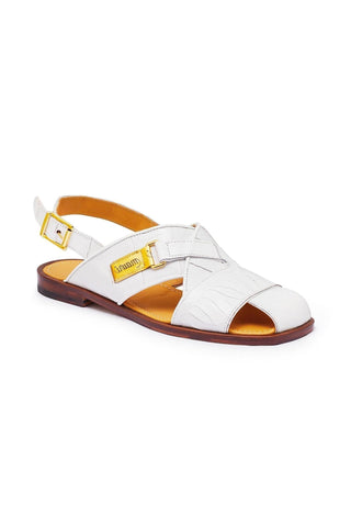 Mauri 5113 Thor Exotic Crocodile Skin & Ostrich Skin Sandals (MA5307)-AmbrogioShoes
