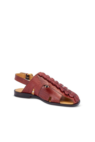 Mauri 5133 Mayhem Gold Hornback / Ostrich Leg Eyes Sandals (MA5437)-AmbrogioShoes