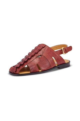 Mauri 5133 Mayhem Gold Hornback / Ostrich Leg Eyes Sandals (MA5437)-AmbrogioShoes