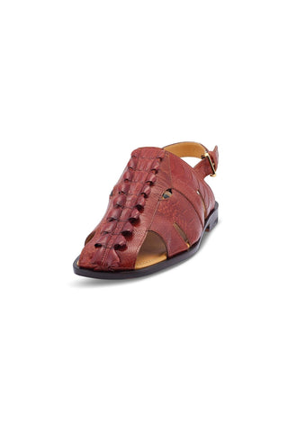 Mauri 5133 Mayhem Gold Hornback / Ostrich Leg Eyes Sandals (MA5437)-AmbrogioShoes