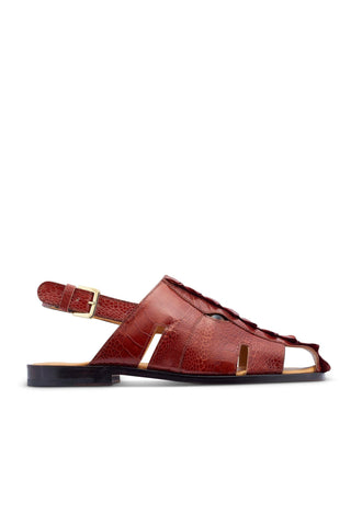 Mauri 5133 Mayhem Gold Hornback / Ostrich Leg Eyes Sandals (MA5437)-AmbrogioShoes