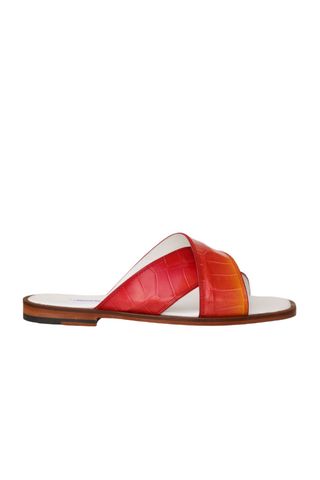 Mauri 5134 Carnival Alligator Skin Slip-On Sandals (MA5676)-AmbrogioShoes