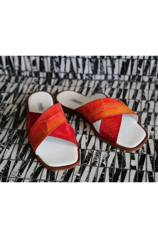 Mauri 5134 Carnival Alligator Slip-On Sandals (MA5676)-AmbrogioShoes