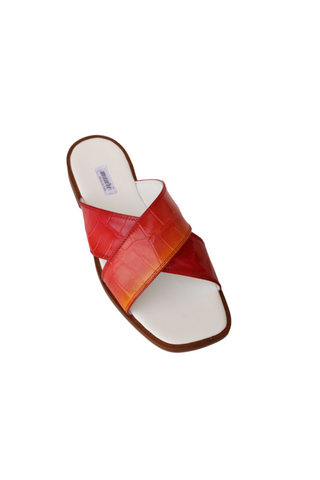 Mauri 5134 Carnival Exotic Alligator Skin Slip-On Sandals (MA5676)-AmbrogioShoes