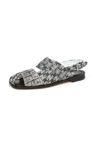 Mauri 5171/1 Exotic Hornback & Fabric Slip-On Sandal (MA5666)-AmbrogioShoes