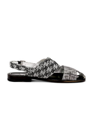 Mauri 5171/1 Exotic Hornback & Fabric Slip-On Sandal (MA5666)-AmbrogioShoes