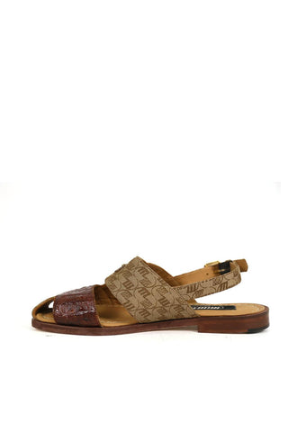 Mauri 5171/1 Hornback & Fabric Slip-On Sandal-AmbrogioShoes