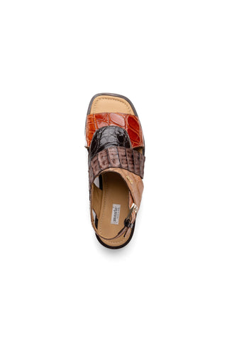 Mauri 5181 Cayman Alligator Skin & Hornback Sandals (MA5611)