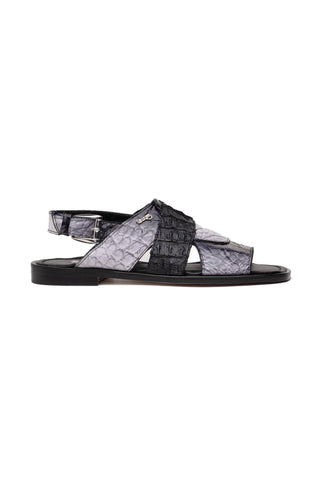 Mauri 5181 Cayman Exotic Alligator Skin & Hornback Sandals (MA5611)-AmbrogioShoes