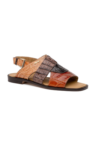 Mauri 5181 Cayman Exotic Alligator Skin & Hornback Sandals (MA5611)-AmbrogioShoes