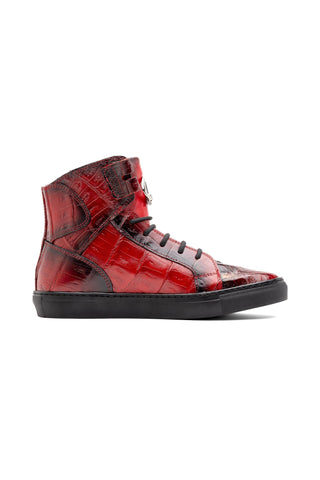 Mauri 6129-1 Golden Boy Crocodile Skin & Nappa Leather High-Top Sneakers (MA5574)