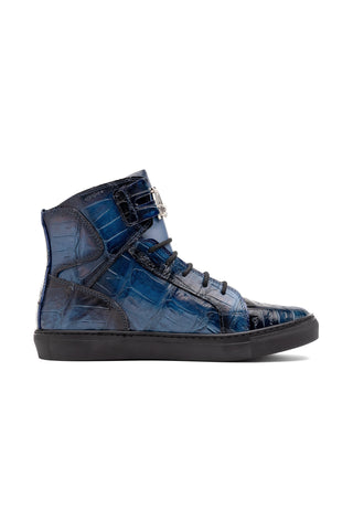 Mauri 6129-1 Golden Boy Crocodile Skin & Nappa Leather High-Top Sneakers (MA5574)