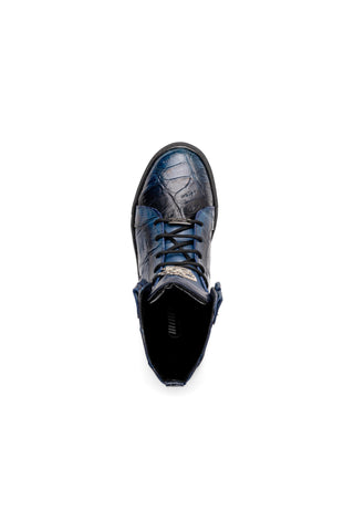 Mauri 6129-1 Golden Boy Exotic Crocodile Skin & Nappa Leather High-Top Sneakers (MA5574)-AmbrogioShoes