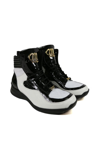 Mauri 8401 Flash Exotic Crocodile Skin / Ostrich Leg / Patent High-Top Sneakers (MA5456)-AmbrogioShoes