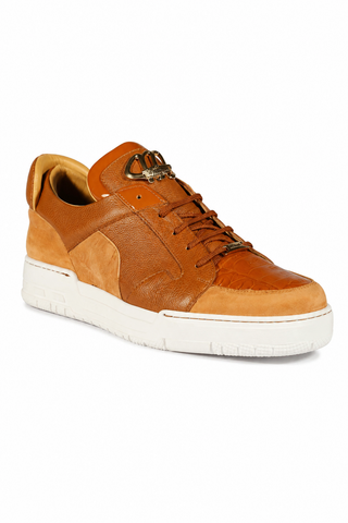Mauri 8412 Boss Crocodile, Suede & Patent Sneakers-AmbrogioShoes