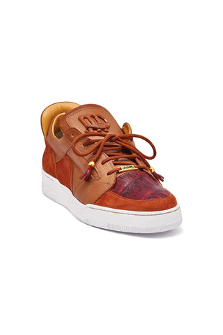 Mauri 8412 Boss Crocodile, Suede & Patent Sneakers-AmbrogioShoes