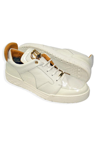 Mauri 8412/1 Boss Exotic Crocodile Skin / Patent / Calf-Skin Leather Sneakers (MA5444)-AmbrogioShoes