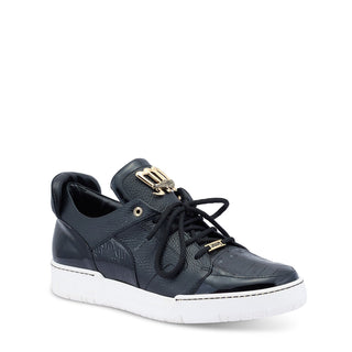 Mauri 8412/1 Boss Exotic Crocodile Skin / Patent / Calf-Skin Leather Sneakers (MA5444)(Made to Order)-AmbrogioShoes