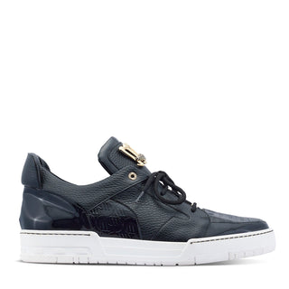Mauri 8412/1 Boss Exotic Crocodile Skin / Patent / Calf-Skin Leather Sneakers (MA5444)(Made to Order)-AmbrogioShoes
