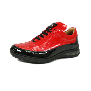 Mauri 8415/3 Men's Shoes Exotic Hornback / Patent Leather Casual Sneaker (MA5669) (Special Order)-AmbrogioShoes