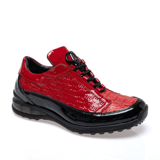 Mauri 8415/4 Beats Men's Shoes Exotic Hornback & Embossed Patent Leather Sneaker (MA5682)(Special Order)-AmbrogioShoes