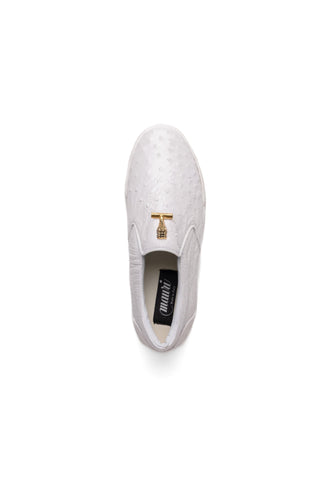 Mauri 8419/1 Posh Exotic Ostrich Slip-On Sneakers (MA5653)-AmbrogioShoes