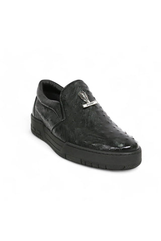 Mauri 8419/1 Posh Exotic Ostrich Slip-On Sneakers (MA5653)-AmbrogioShoes