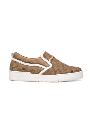 Mauri 8419/2 Posh Double M Fabric & Time Leather Slip-On Sneakers (MA5615)-AmbrogioShoes