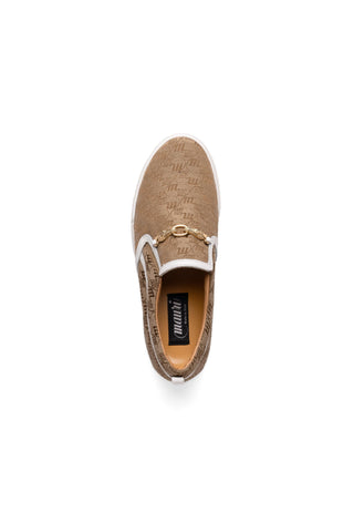 Mauri 8419/2 Posh Double M Fabric & Time Leather Slip-On Sneakers (MA5615)-AmbrogioShoes