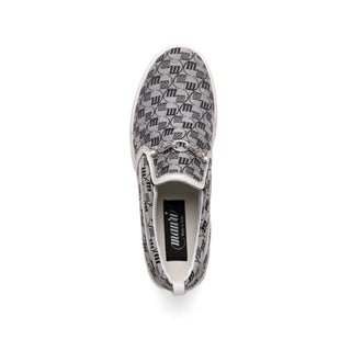 Mauri 8419/2 Posh Men's Shoes Double M Fabric & Time Leather Slip-On Sneakers (MA5615)(Special Order)-AmbrogioShoes