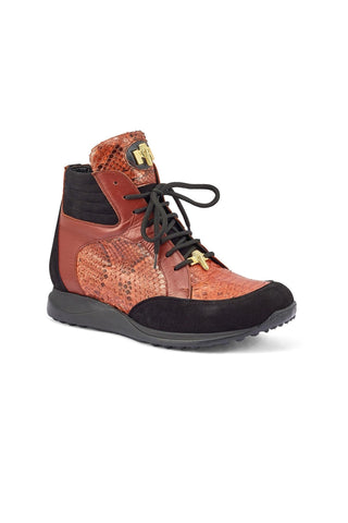 Mauri 8421 Viper Python Skin / Nappa / Suede High-Top Sneakers (MA5369)