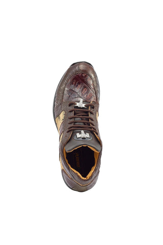 Mauri 8425 Graffiti Exotic Ostrich Skin / Crocodile Skin / Nappa Leather / Fabric Sneakers (MA5391)-AmbrogioShoes